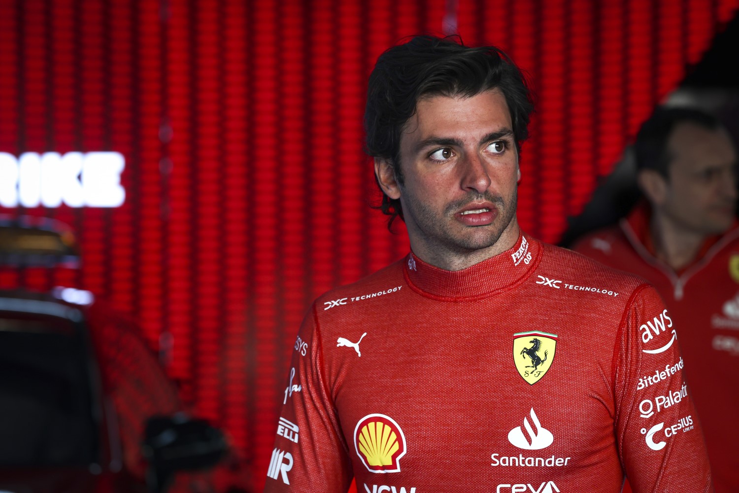 SAINZ Carlos (spa), Scuderia Ferrari SF-24, portrait during the Formula 1 Gulf Air Bahrain Grand Prix 2024, 1st round of the 2024 FIA Formula One World Championship from February 29 to March 2, 2024 on the Bahrain International Circuit, in Sakhir, Bahrain - Photo Antonin Vincent / DPPI