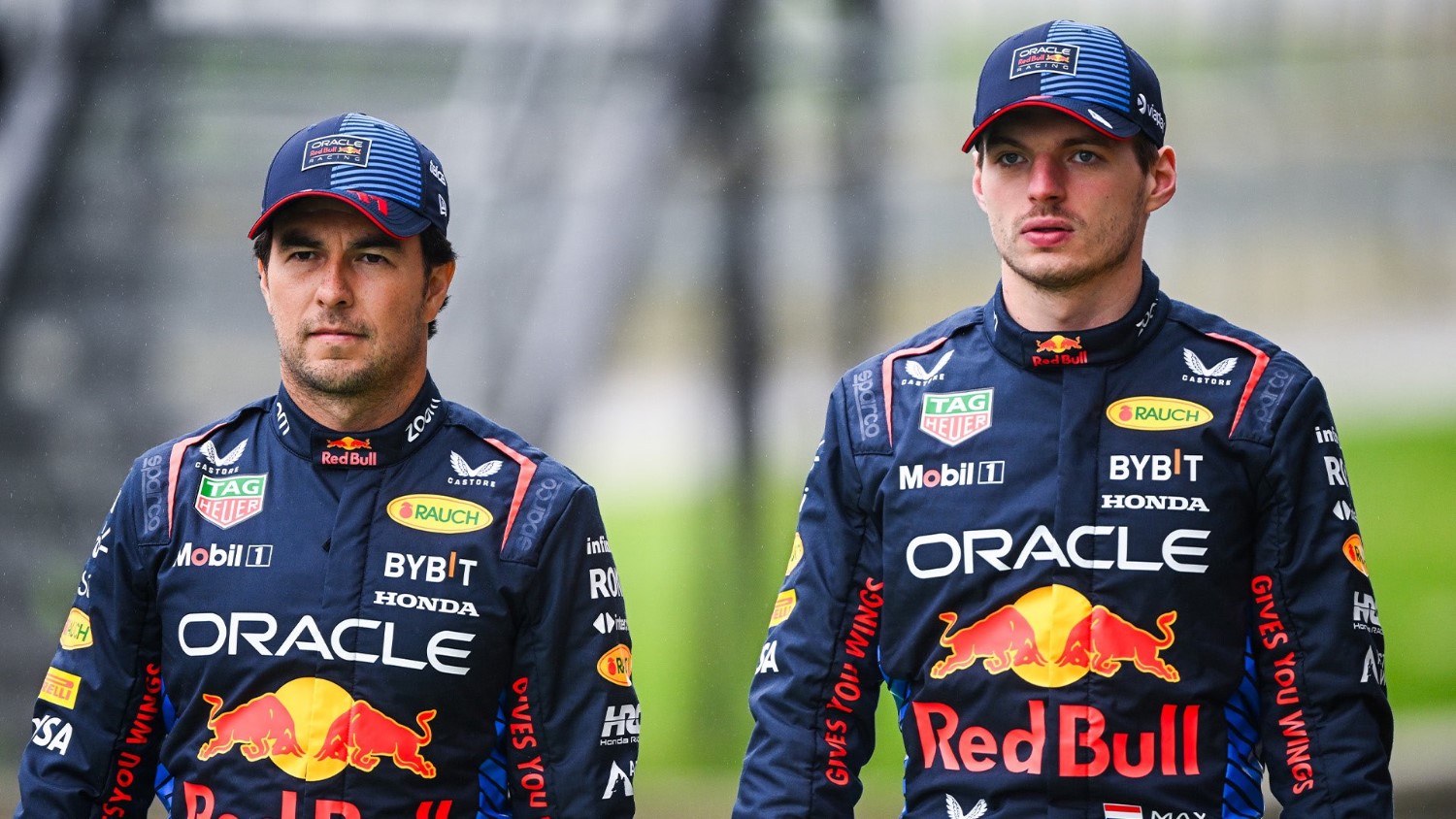 Sergio Perez and Max Verstappen