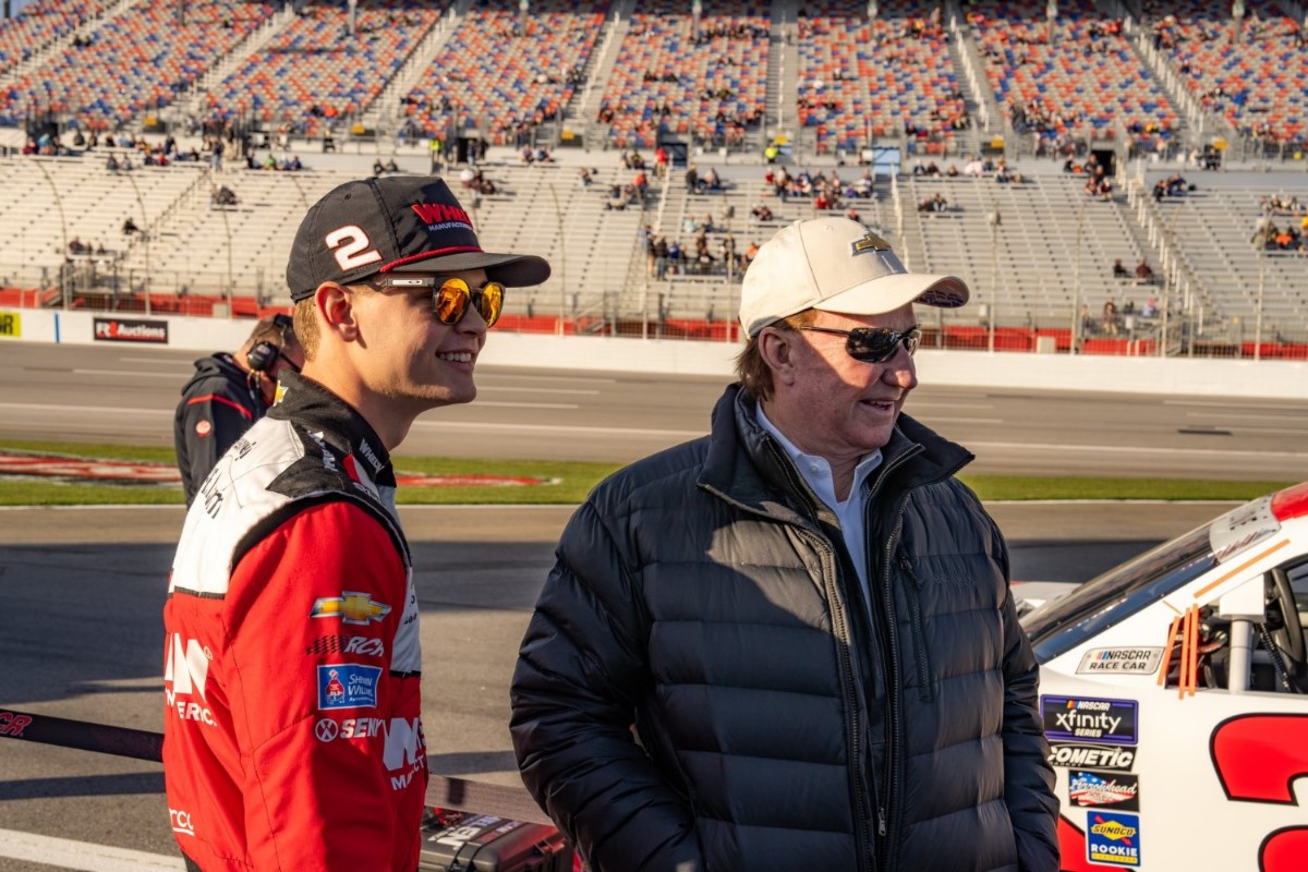 Jesse Love and RCR team owner Richard Childress at Phoenix Saturday