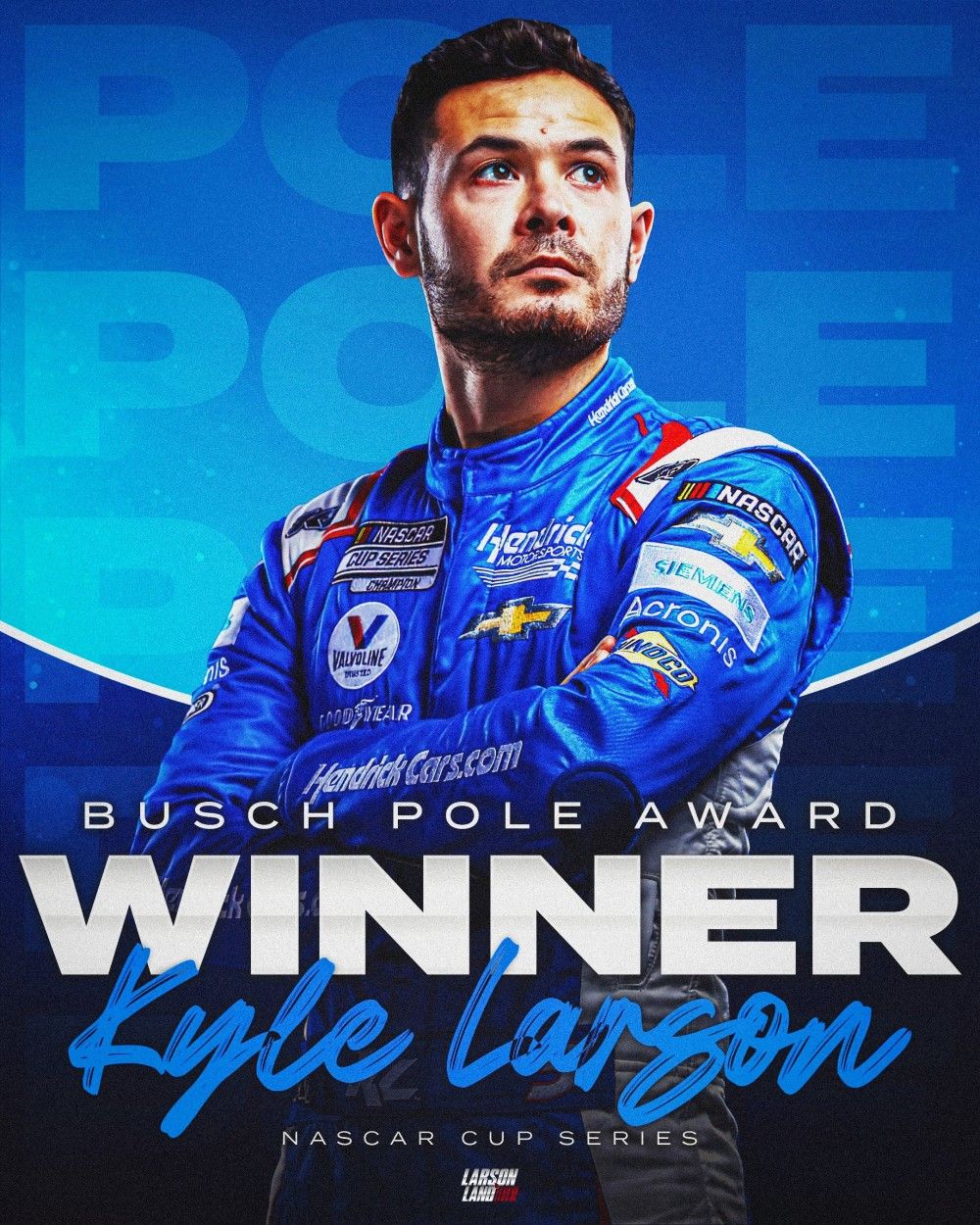 Kyle Larson wins Texas Cup pole