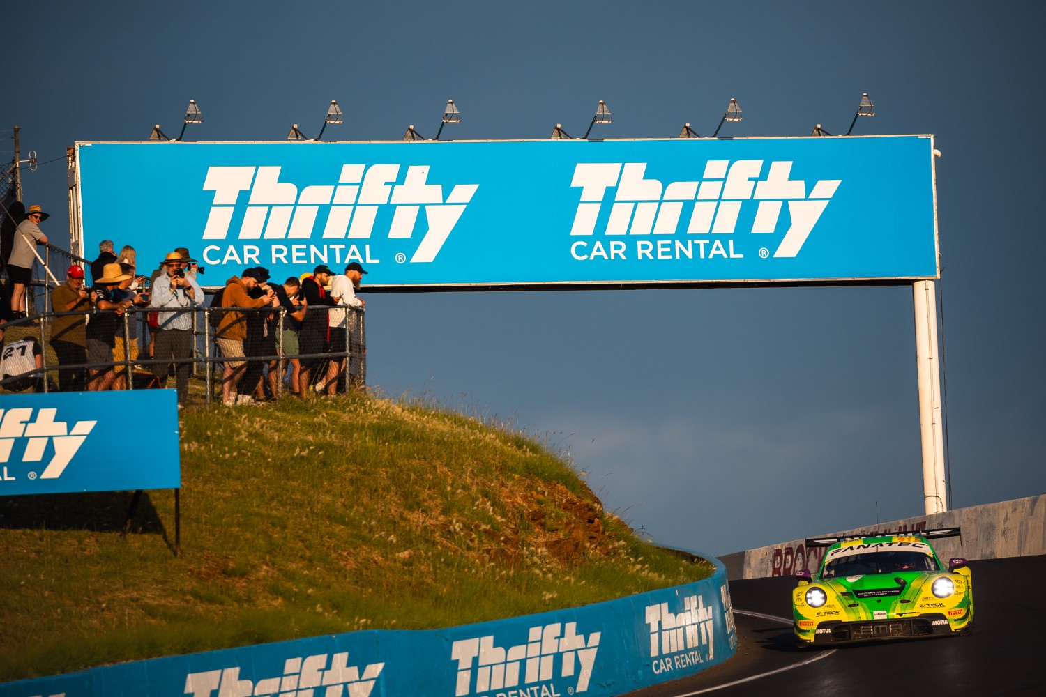 Ayhancan Güven (Turkey), Queenslander Matt Campbell and Laurens Vanthoor (Belgium) winning Porsche - 2024 Repco Bathurst 12HR, Mount Panorama, Bathurst, New South Wales, Australia. 18 Feb, 2024.