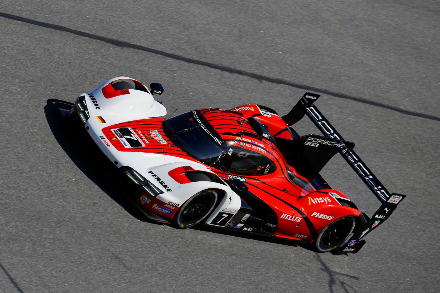 #7: Porsche Penske Motorsports, Porsche 963, GTP: Matt Campbell, Felipe Nasr, Dane Cameron, Josef Newgarden