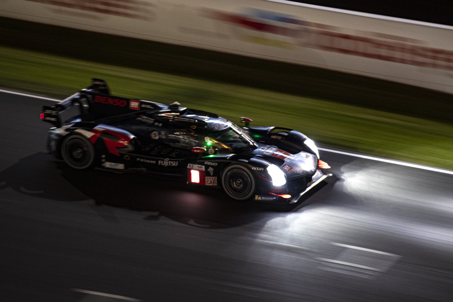 2024 24 Hours of Le Mans Toyota #7 at night. Image supplied by Toyota Gazoo Racing