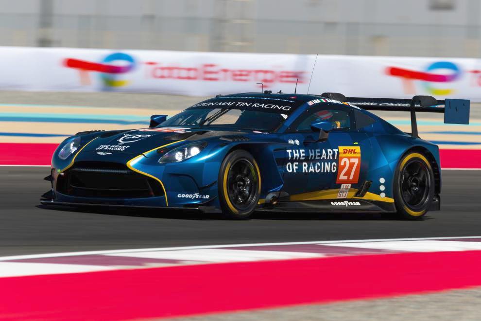 27 JAMES Ian (usa), MANCINELLI Daniel (ita), RIBERAS Alex (spa), Heart of Racing Team, Aston Martin Vantage GT3 #27, LM GT3, action during the Qatar Airways Qatar 1812 KM, 1st round of the 2024 FIA World Endurance Championship, from February 29 to March 02, 2024 on the Losail International Circuit in Lusail, Qatar - Photo Javier Jimenez / DPPI