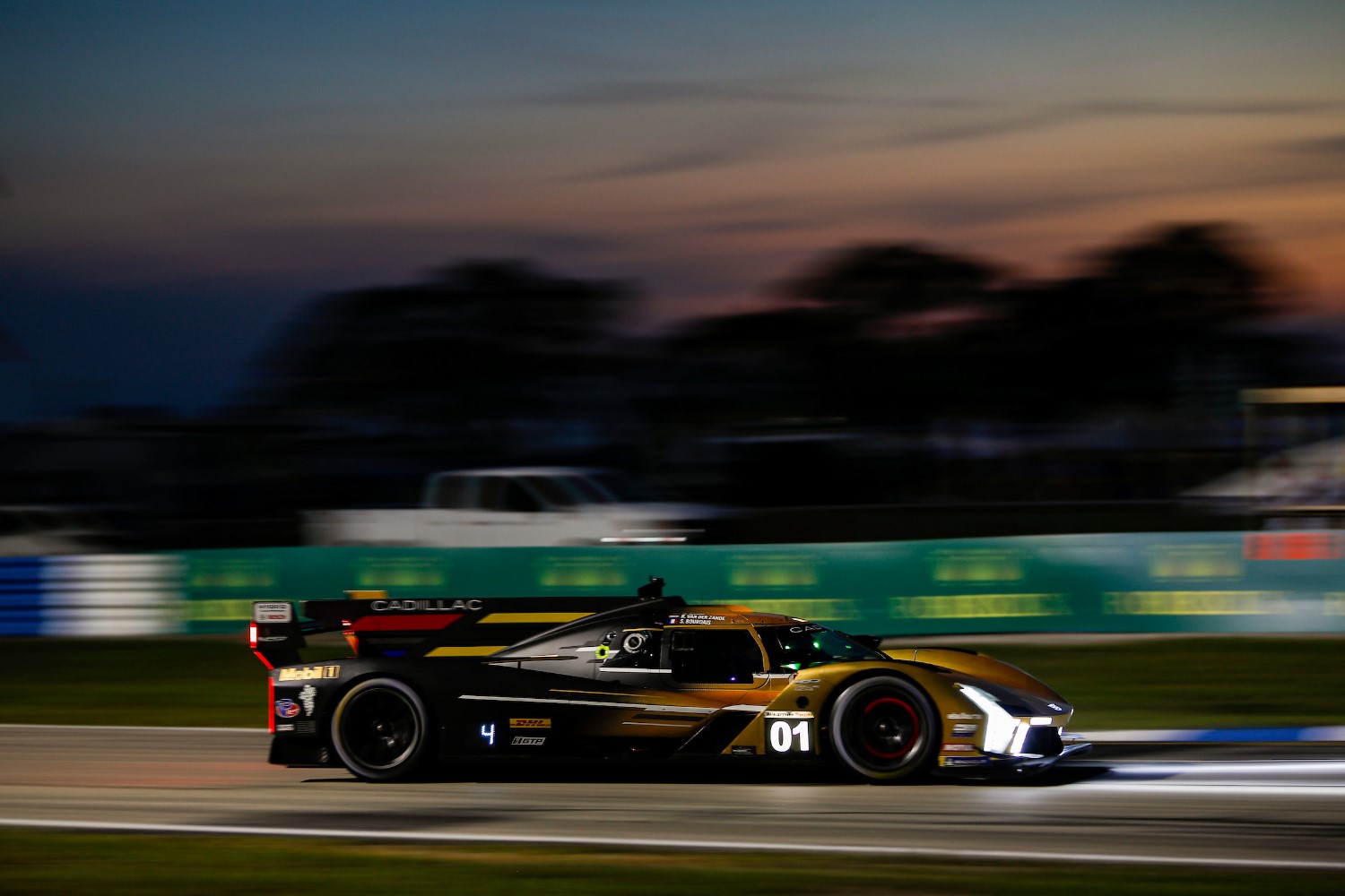 #01: Cadillac Racing, Cadillac V-Series.R, GTP: Renger van der Zande, Sebastien Bourdais, Scott Dixon. Photo by LAT for IMSA