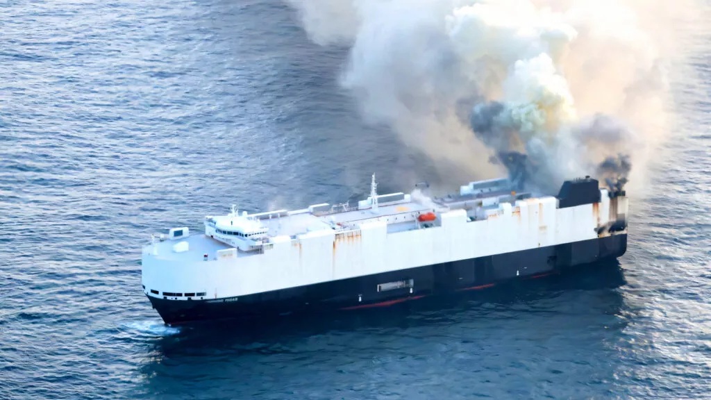 Morning Midas was en route to Mexico with at least 70 EVs and 681 hybrid cars when the fire broke out in the Pacific
