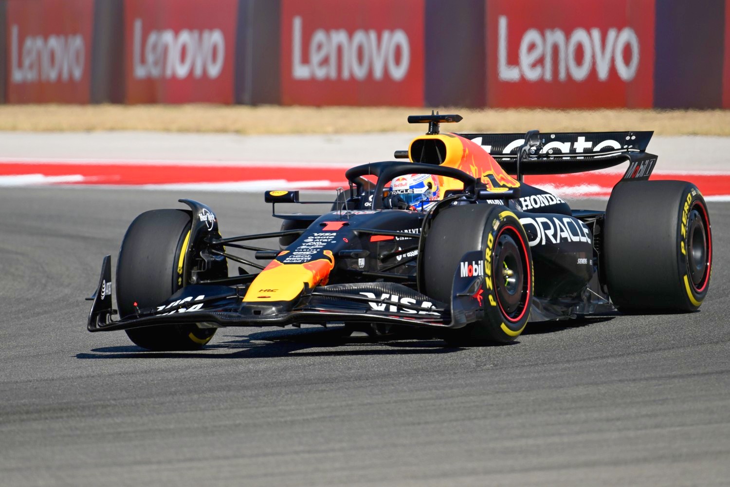 Max Verstappen of the Netherlands driving the (1) Oracle Red Bull Racing RB21 on track during the Sprint ahead of the F1 Grand Prix of United States at Circuit of The Americas on October 18, 2025 in Austin, Texas. (Photo by Simon Galloway/LAT Images) // Getty Images / Red Bull Content Pool //