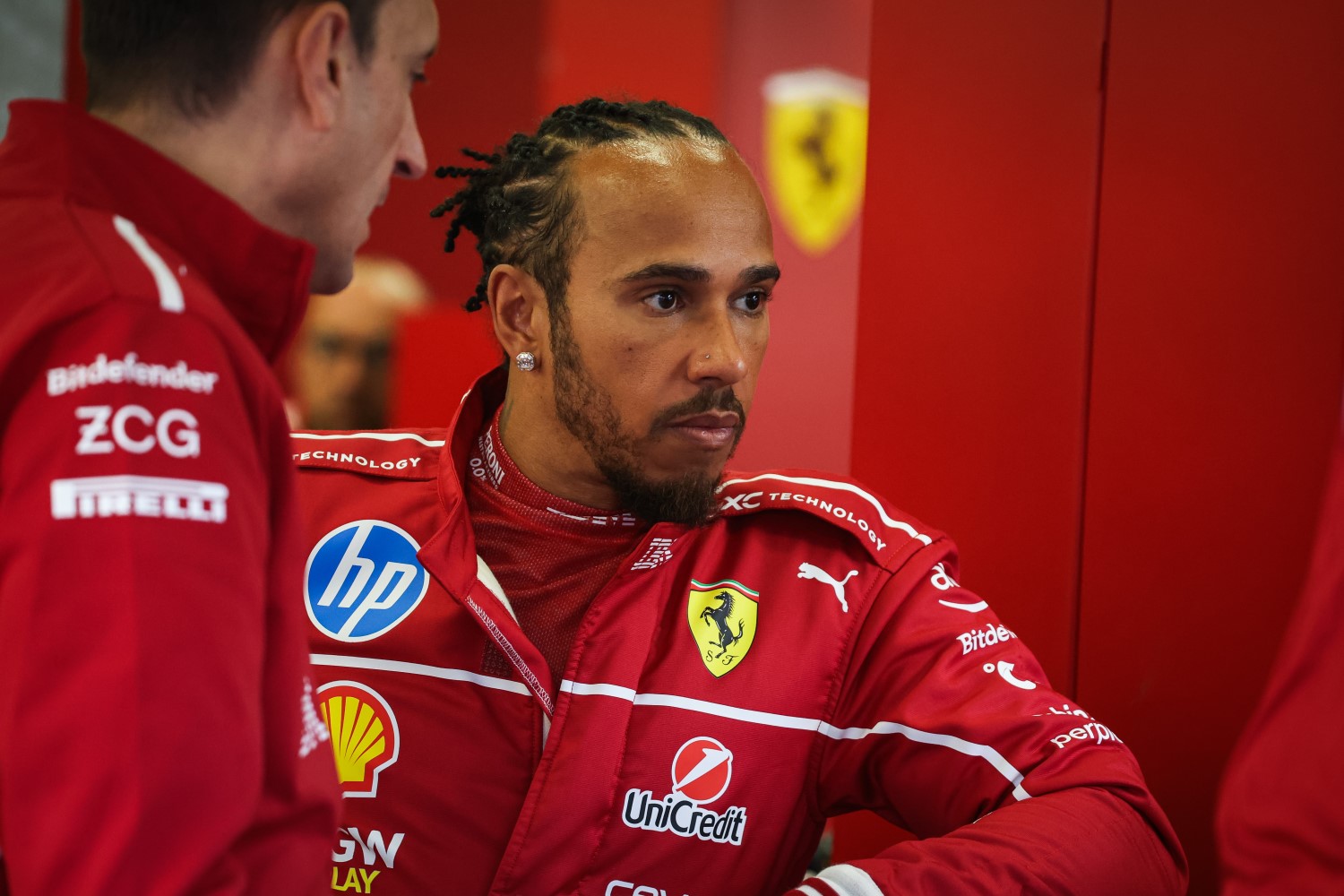HAMILTON Lewis (gbr), Scuderia Ferrari SF-25, portrait during the 2025 Formula 1 Qatar Airways Azerbaijan Grand Prix, 17th round of the 2025 FIA Formula One World Championship from September 19 to 21, 2025 on the Baku City Circuit, in Baku, Azerbaijan - Photo Antonin Vincent / DPPI for Ferrari