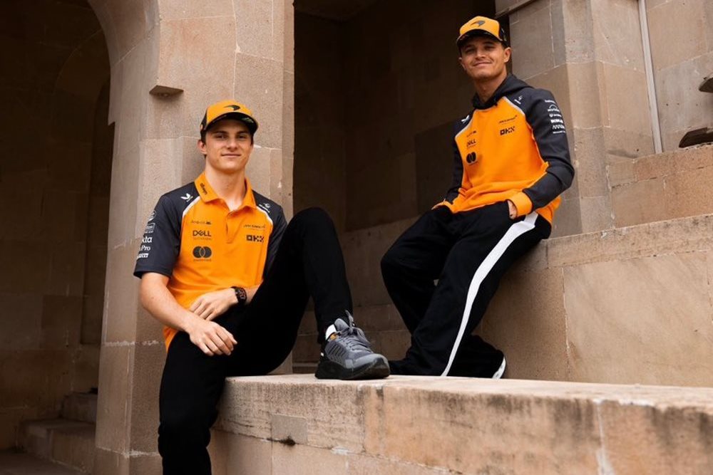 Oscar Piastri and Lando Norris at the 2025 Azerbaijan GP on Thursday. Image courtesy of the McLaren F1 team