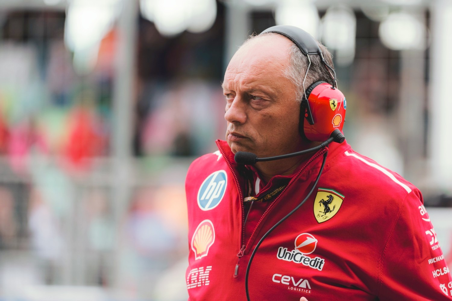 Ferrari F1 boss Fred Vasseur at the 2025 Azerbaijan GP. Photo courtesy of Ferrari