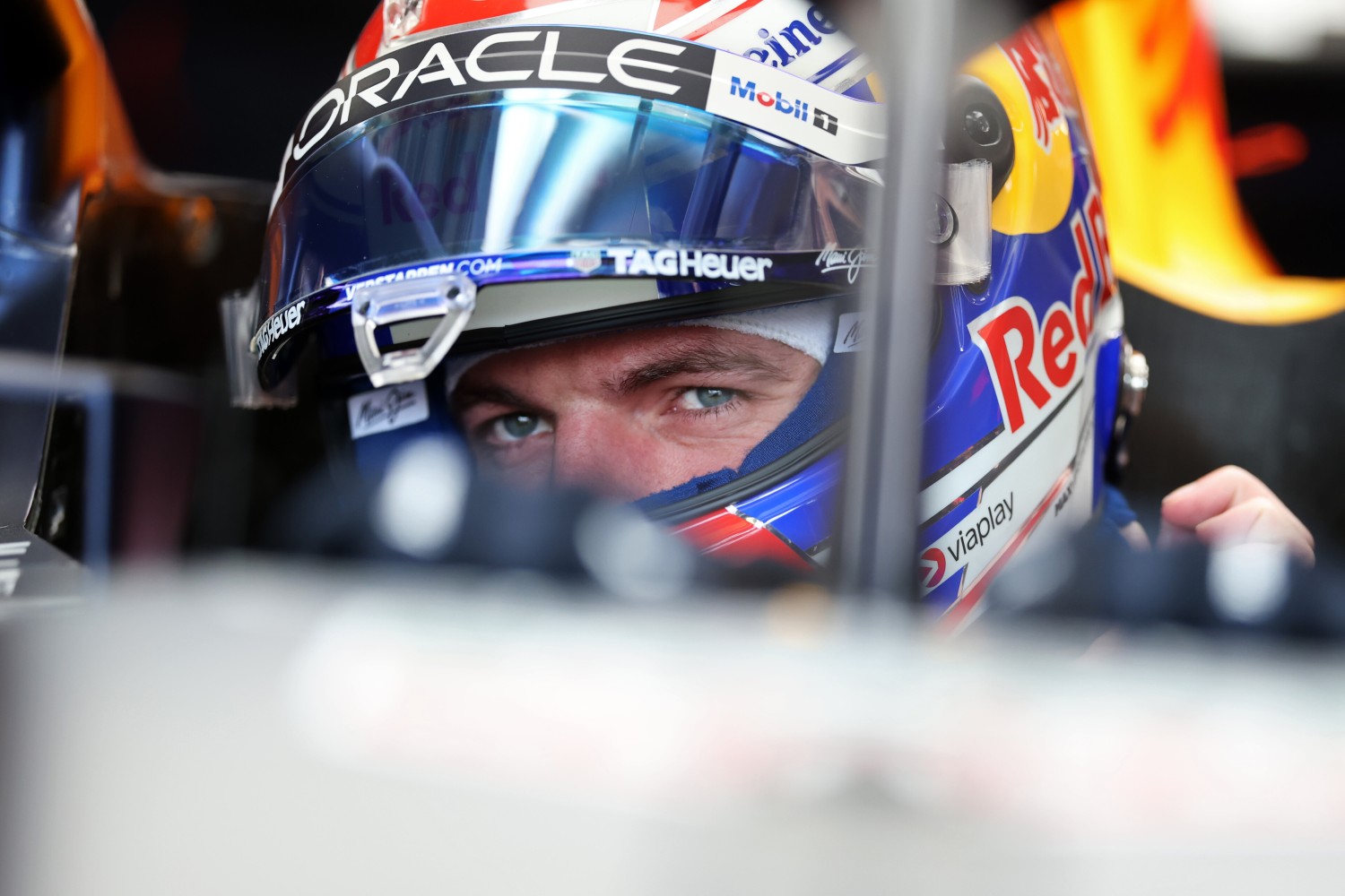Max Verstappen of the Netherlands and Oracle Red Bull Racing prepares to drive in the garage during practice ahead of the F1 Grand Prix of Canada at Circuit Gilles-Villeneuve on June 13, 2025 in Montreal, Quebec. (Photo by Mark Thompson/Getty Images) // Getty Images / Red Bull Content Pool //