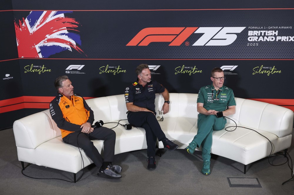 2025 British GP Friday Press Conference: TEAM REPRESENTATIVES Christian HORNER (Red Bull Racing), Zak BROWN (McLaren), Andy COWELL (Aston Martin)