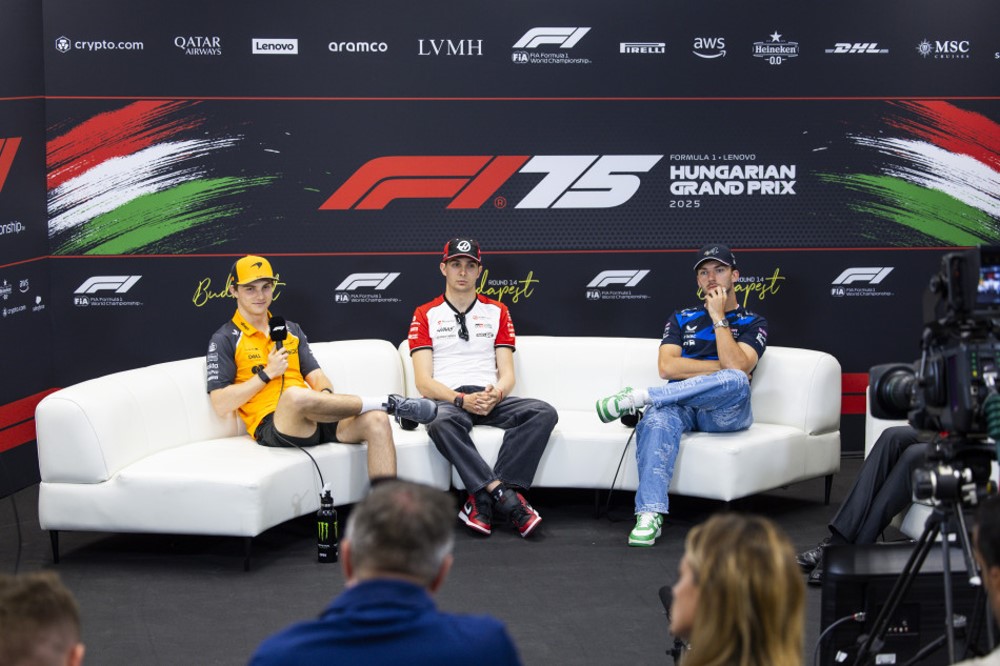 2025 Hungarian GP Thursday Press Conference PART ONE  Oscar PIASTRI (McLaren), Esteban OCON (Haas), Pierre GASLY (Alpine)