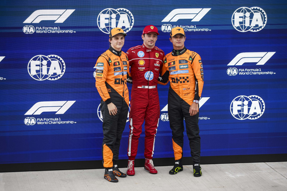 2025 Hungarian GP F1 race - Post Qualifying Press Conference DRIVERS   1 – Charles LECLERC (Ferrari)  2 – Oscar PIASTRI (McLaren) 3 – Lando NORRIS (McLaren)
