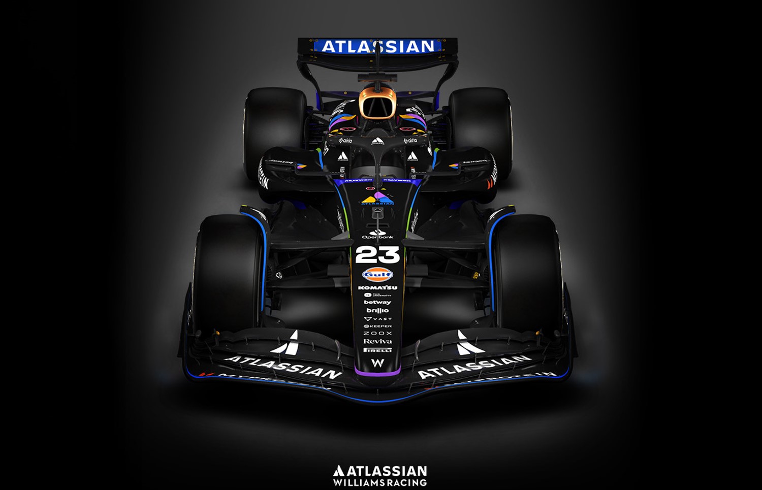 Williams will bring a special-edition all-black livery to Las Vegas, in the latest celebration of title partner Atlassian and their ground-breaking AI teammate Rovo. Renedering supplied by Williams