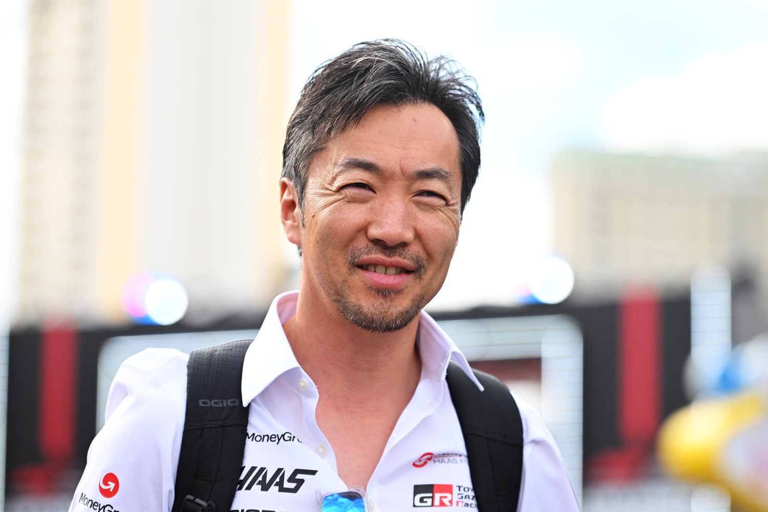 Ayao Komatsu, Team Principal of Haas F1 arrives in the Paddock during previews ahead of the F1 Grand Prix of Las Vegas at Las Vegas Strip Circuit on November 19, 2025 in Las Vegas, Nevada. (Photo by Rudy Carezzevoli/Getty Images for Haas)
