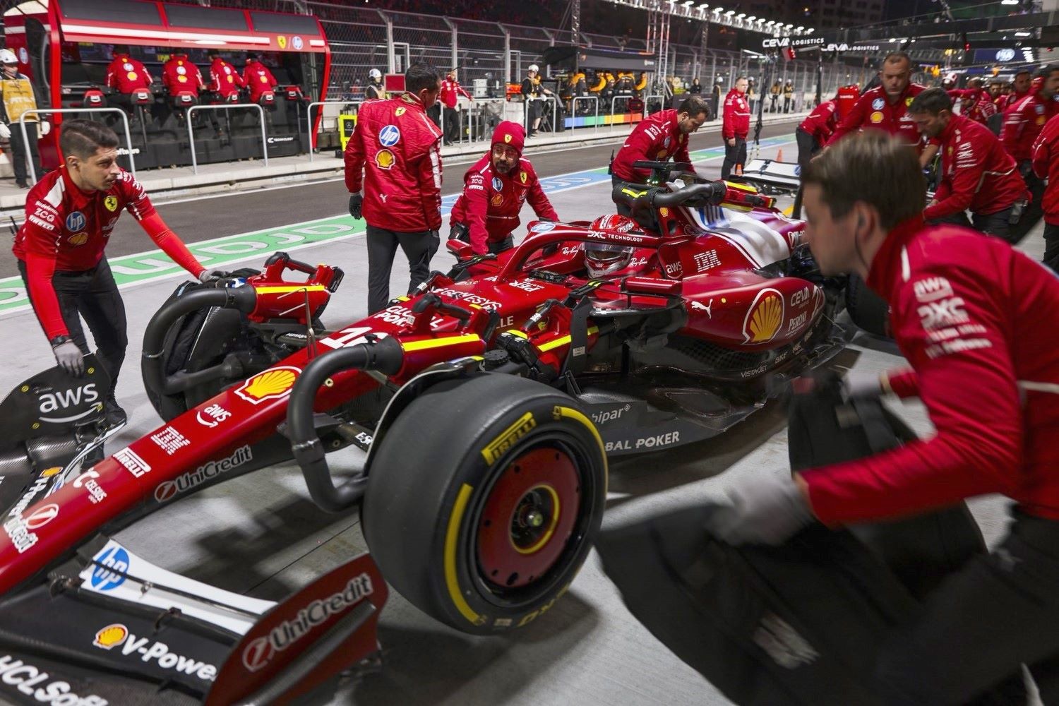 Charles Leclerc 2025 Las Vegas GP Image supplied by Ferrari