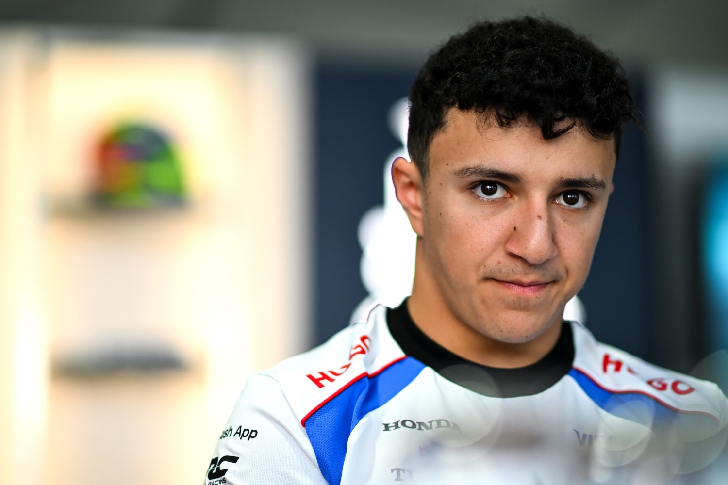 Isack Hadjar of France and Visa Cash App Racing Bulls looks on during previews ahead of the F1 Grand Prix of Mexico at Autodromo Hermanos Rodriguez on October 23, 2025 in Mexico City, Mexico. (Photo by Rudy Carezzevoli/Getty Images) // Getty Images / Red Bull Content Pool //