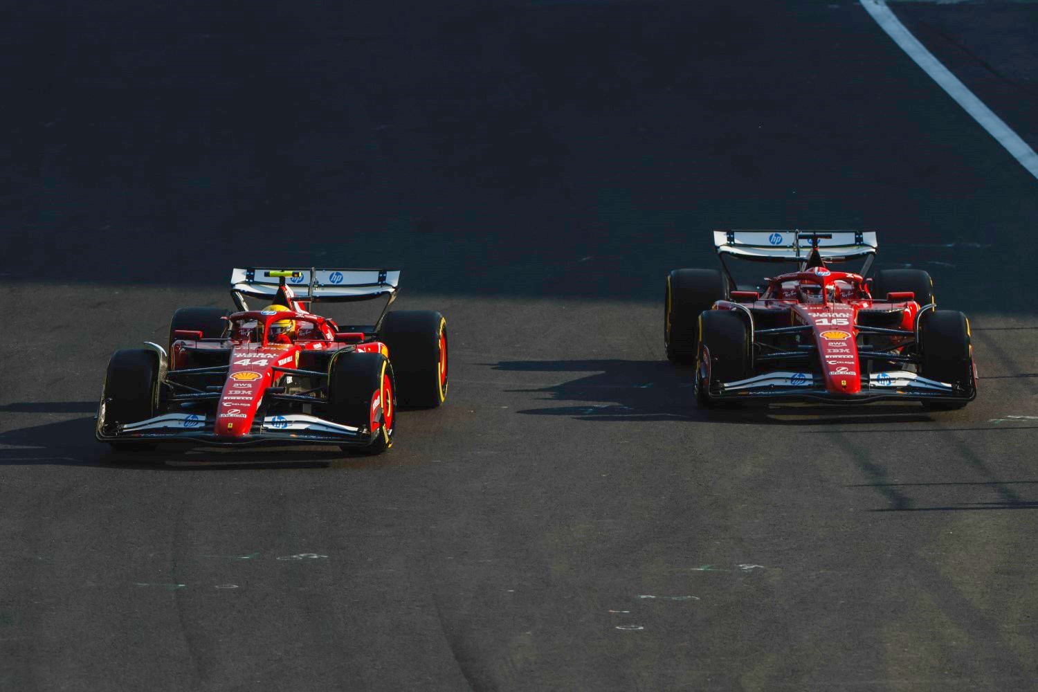 Ferrari F1 driver Lewis Hamilton and Charles Leclerc - 2025 Mexico City GP. Photo courtesy of Ferrari