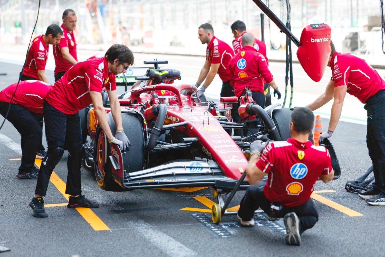 Charles Leclerc 2025 Mexico City GP practice. Photo courtesy of Ferrari