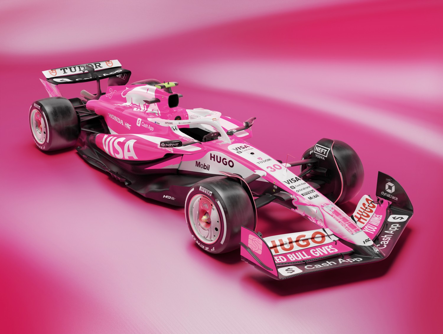 Visa Cash App Racing Bulls custom livery for the Miami Gran Prix photographed in Miami, Florida, USA on March 28, 2025. // Getty Images / Red Bull Content Pool //