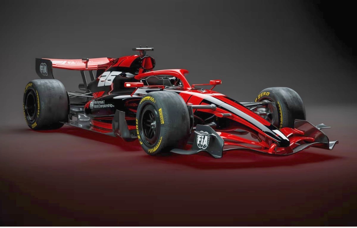 2026 Formula 1 Car rendering provided by Formula 1/Liberty Media