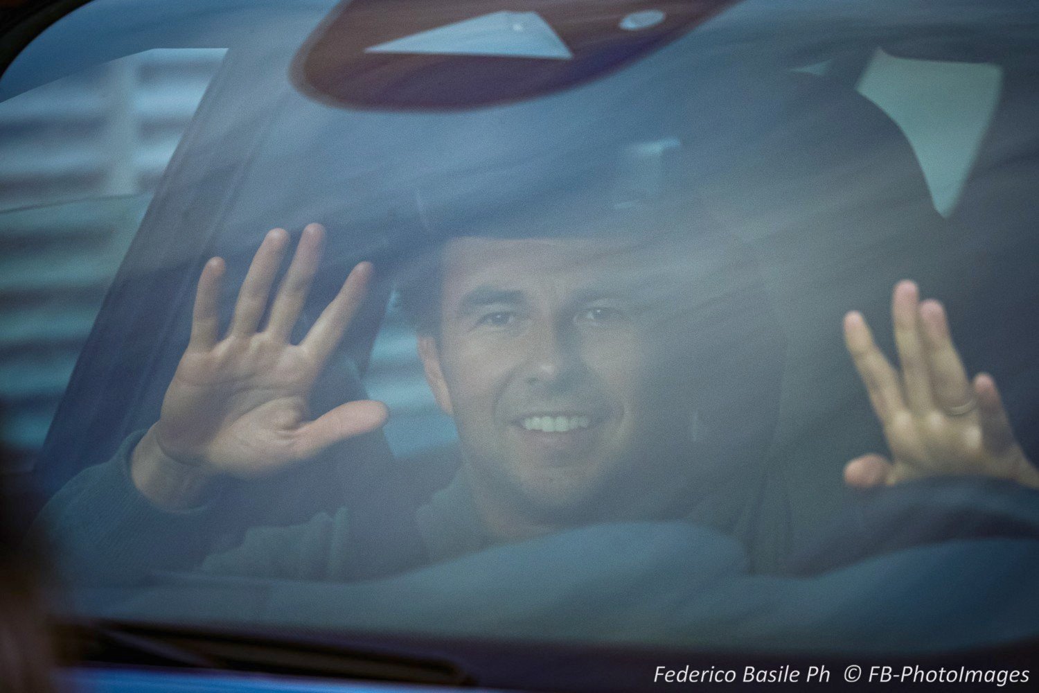 Sergio Pérez (MEX), of Cadillac, drives for the team for the first time in a test using the Ferrari SF-23 at Imola on 13-14 November 2025, in preparation for the 2026 Formula 1 World Championship.