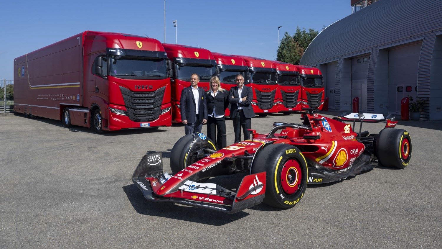 IVECO delivers a fleet of 16 heavy and light commercial vehicles to Scuderia Ferrari HP