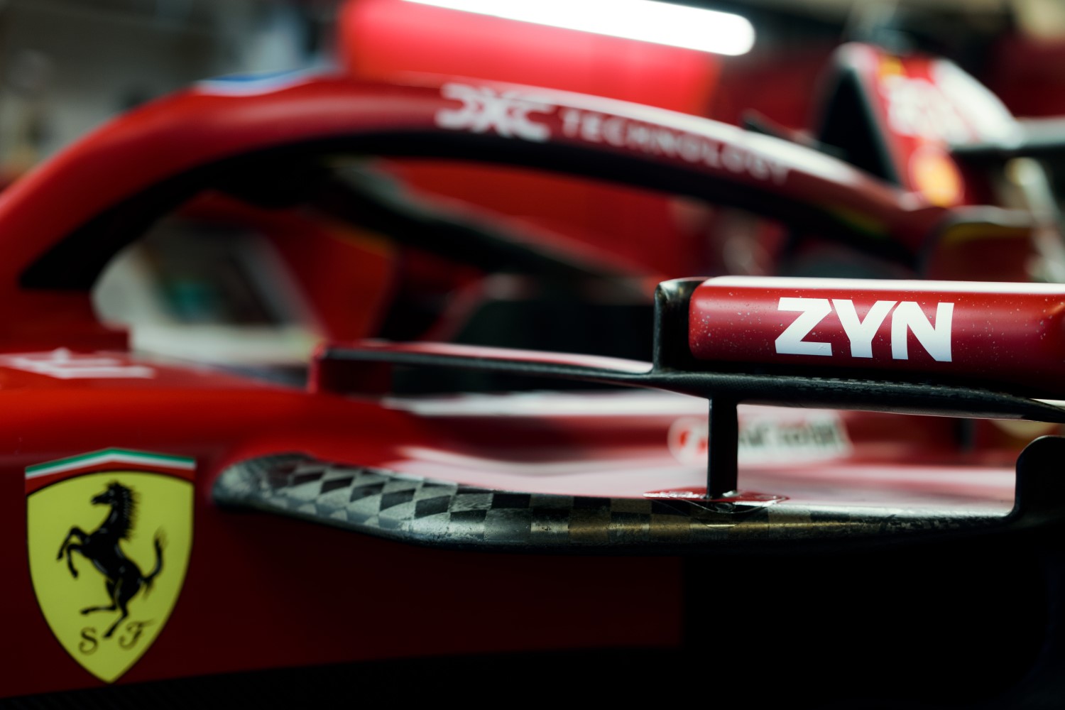 Ferrari says it will now feature Zyn nicotine pouches branding on its F1 cars for the first time as part of an extension with long-running sponsor Philip Morris International, at select races. Image supplied by Ferrari