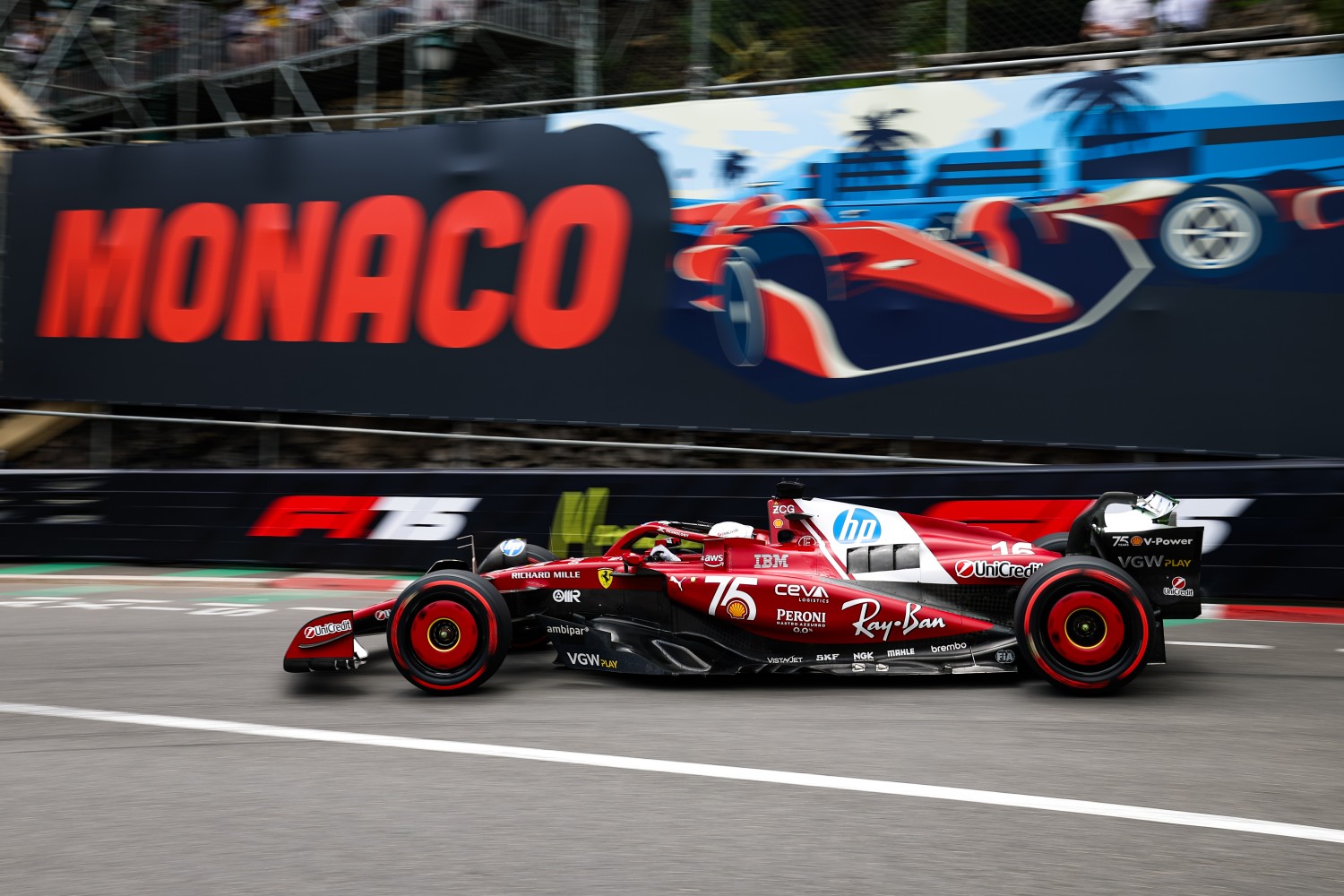 16 LECLERC Charles (mco), Scuderia Ferrari SF-25, action during the Formula 1 Tag Heuer Grand Prix de Monaco, 8th round of the 2025 FIA Formula One World Championship from May 23 to 25, 2025 on the Circuit de Monaco, in Monte-Carlo, Monaco - Photo Florent Gooden / DPPI for Ferrari