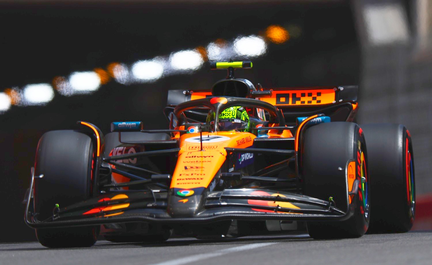 Lando Norris of Great Britain driving the (4) McLaren MCL39 Mercedes on track during final practice ahead of the F1 Grand Prix of Monaco at Circuit de Monaco on May 24, 2025 in Monte-Carlo, Monaco. (Photo by Andy Hone/LAT Images for McLaren)
