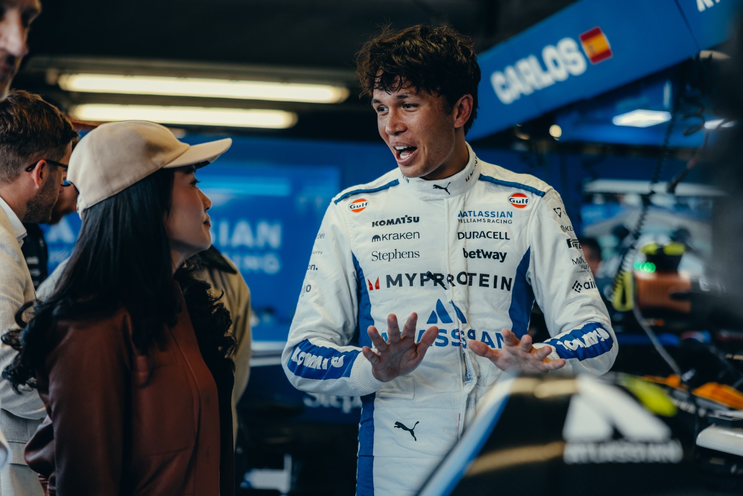 Alexander Albon (THA) and Paetongtarn Shinawatra (THA) Atlassian Williams Racing. 23.05.2025. Formula 1 World Championship, Rd 8, Monaco Grand Prix, Monte Carlo, Monaco, Practice Day.