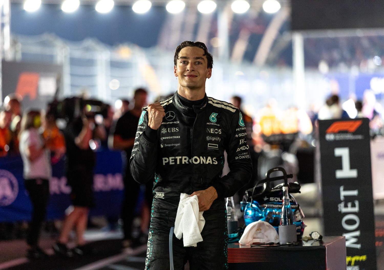 George Russell 2025 Singapore Grand Prix , Photo courtesy of Mercedes F1 Team by, Jiri Krenek