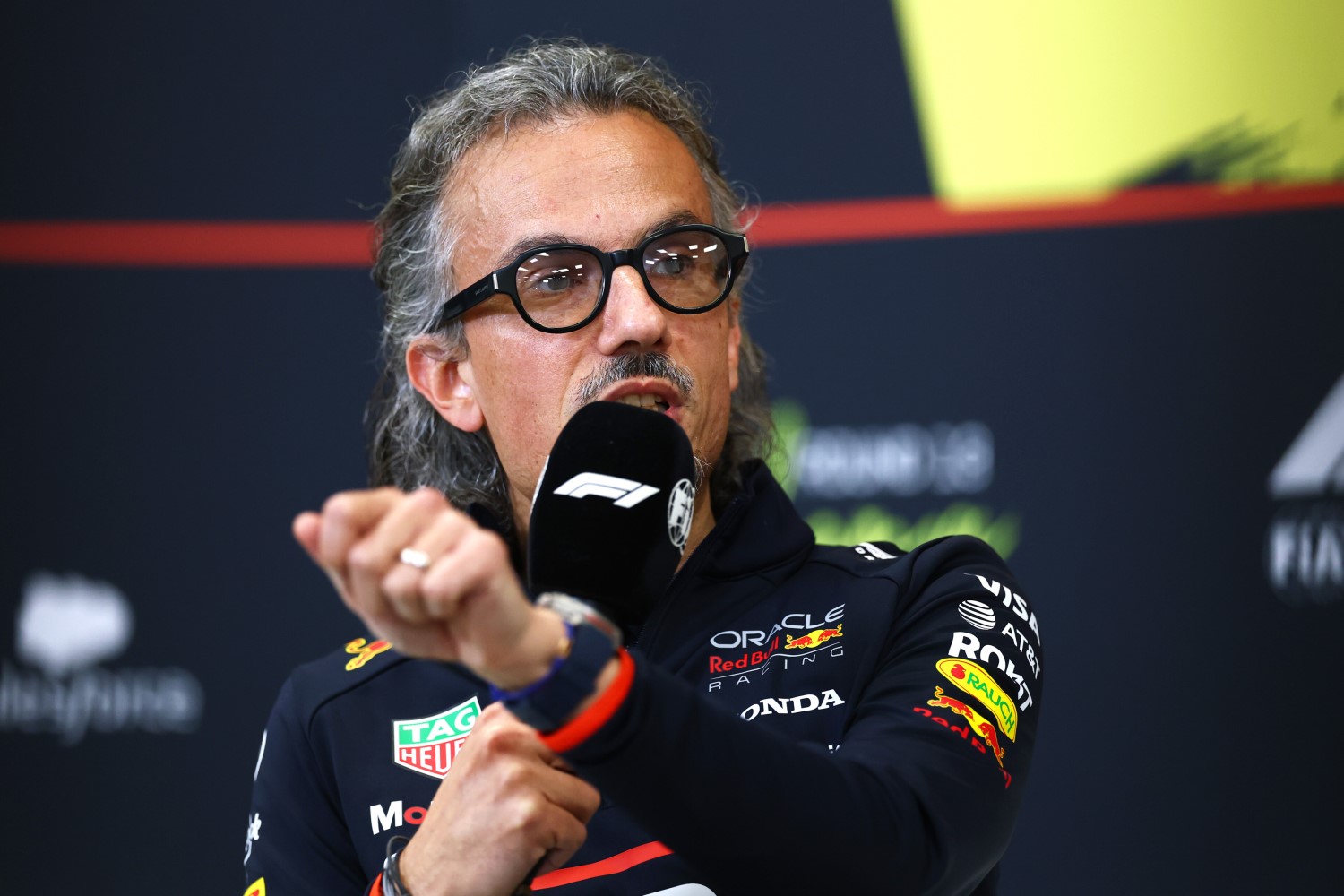 Laurent Mekies, Team Principal of Oracle Red Bull Racing in the Team Principals Press Conference during Sprint qualifying ahead of the F1 Belgium GP at Circuit de Spa-Francorchamps on July 25, 2025 in Spa, Belgium. (Photo by Clive Rose/Getty Images) // Getty Images / Red Bull Content Pool //