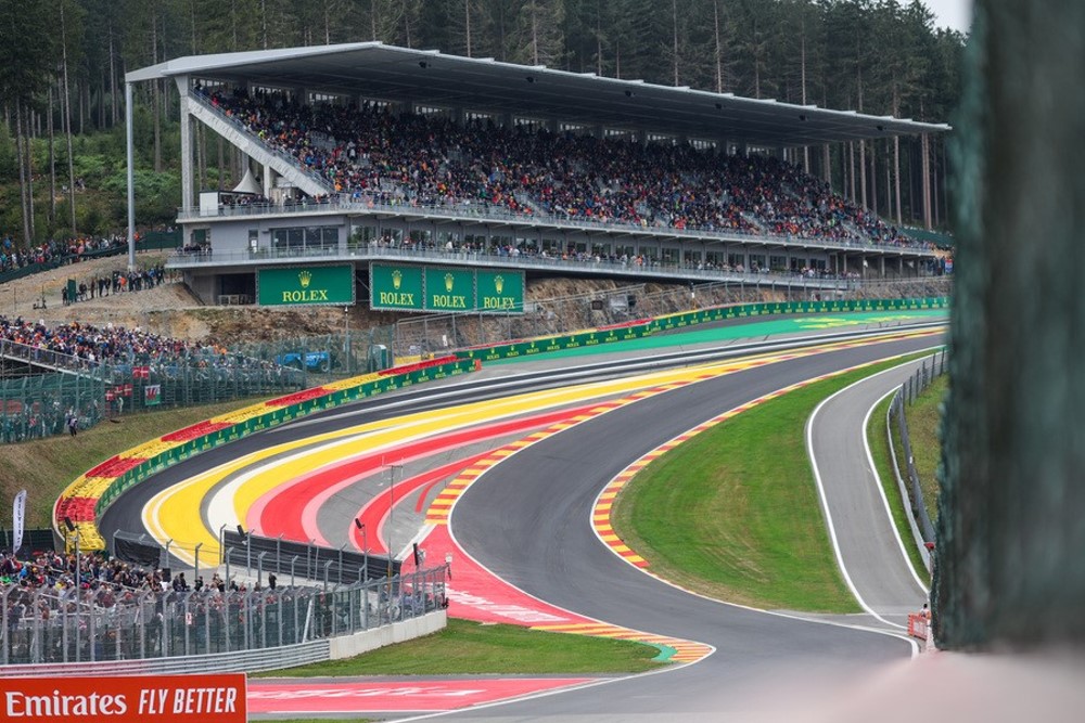 The top of Eau Rouge at Spa