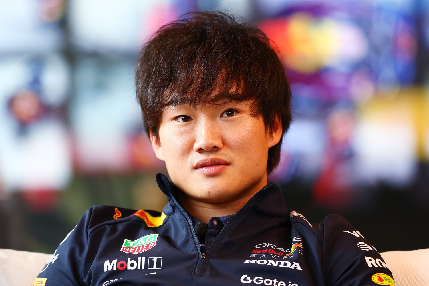 Yuki Tsunoda of Japan and Oracle Red Bull Racing looks on during previews ahead of the F1 Grand Prix of Belgium at Circuit de Spa-Francorchamps on July 24, 2025 in Spa, Belgium. (Photo by Mark Thompson/Getty Images) // Getty Images / Red Bull Content Pool