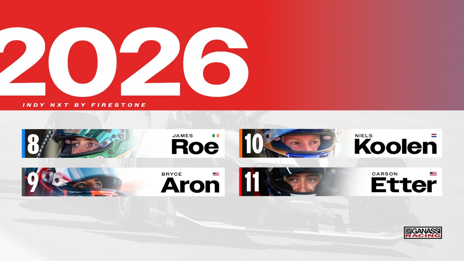 Ganassi 2026 NXT drivers