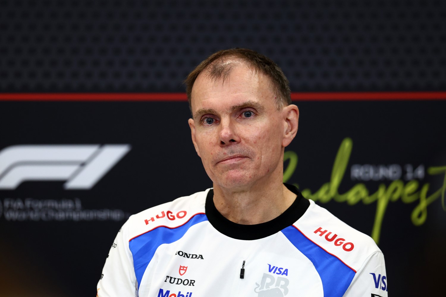Alan Permane, Team Principal of Visa Cash App Racing Bulls in the Team Principals Press Conference during practice ahead of the F1 Hungarian GP at Hungaroring on August 01, 2025 in Budapest, Hungary. (Photo by Bryn Lennon/Getty Images) // Getty Images / Red Bull Content Pool /