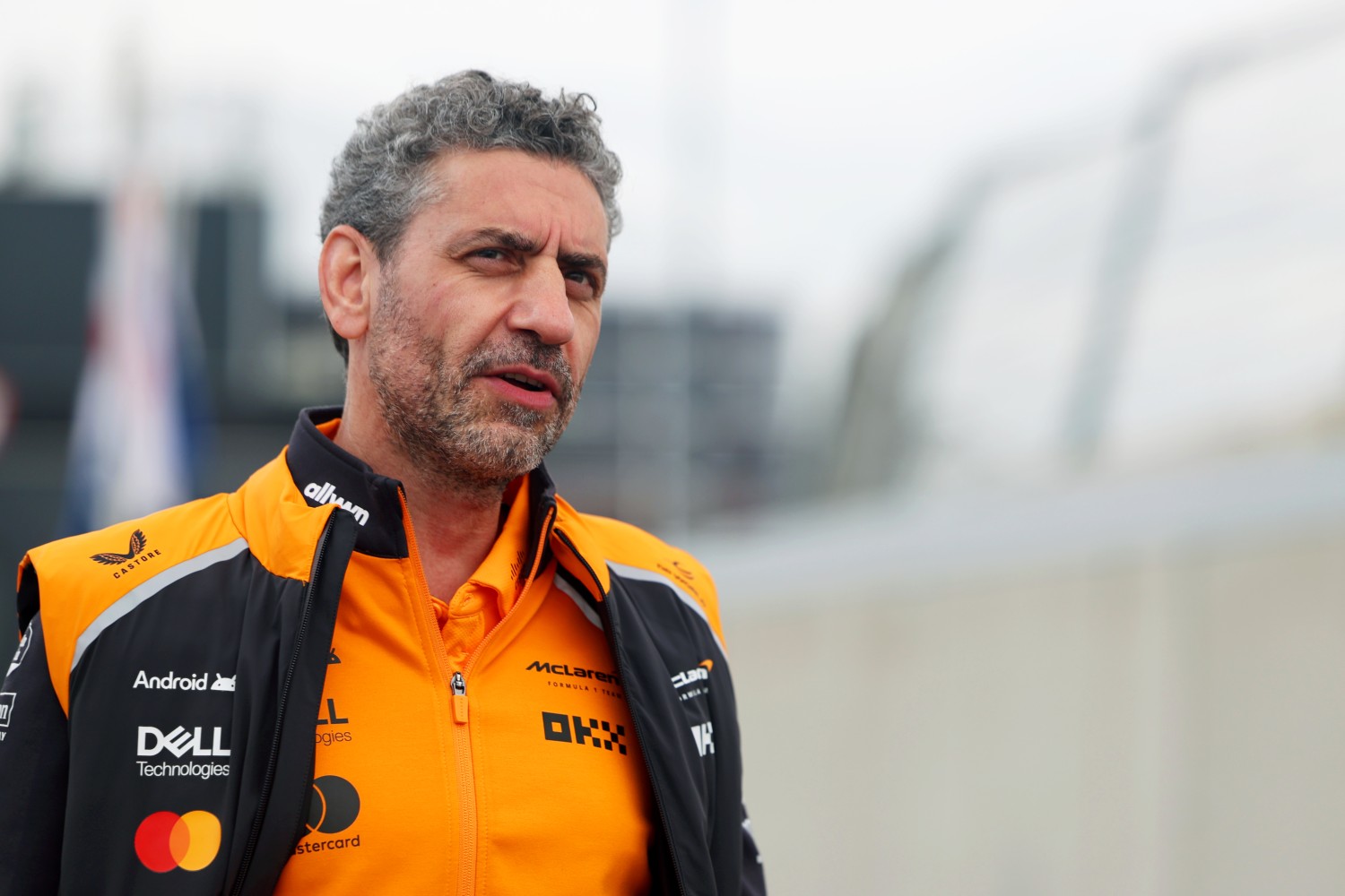 Andrea Stella, Team Principal of McLaren arrives in the Paddock during previews ahead of the F1 Grand Prix of Netherlands at Circuit Zandvoort on August 28, 2025 in Zandvoort, Netherlands. (Photo by Alastair Staley/LAT Images)