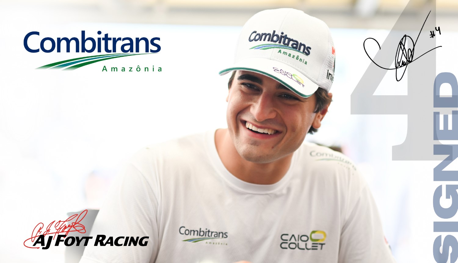 Caio Collet, this year's INDY NXT by Firestone Vice-Champion, has signed to drive for AJ Foyt Racing in the 2026 NTT INDYCAR Series.