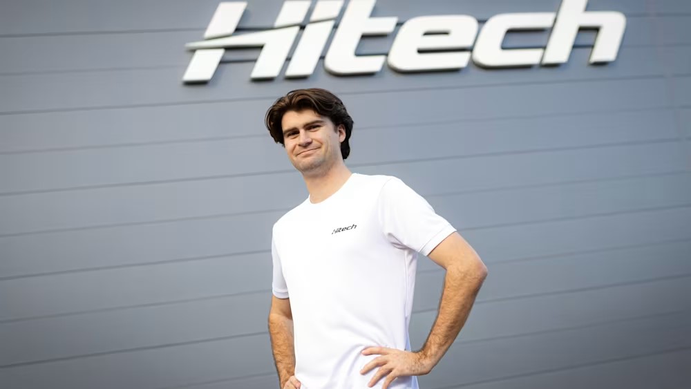 Colton Herta at Hitech TGR offices. Photo courtesy of Formula 2