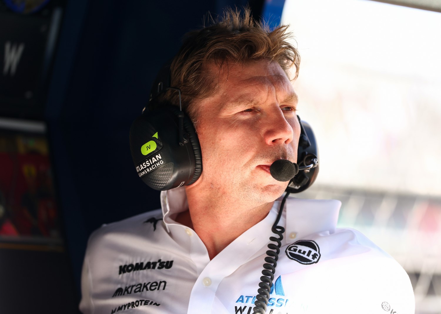 James Vowles, Team Principal of Williams looks on during practice ahead of the F1 Grand Prix of Mexico at Autodromo Hermanos Rodriguez on October 24, 2025 in Mexico City, Mexico. (Photo by Peter Fox/Getty Images Williams)