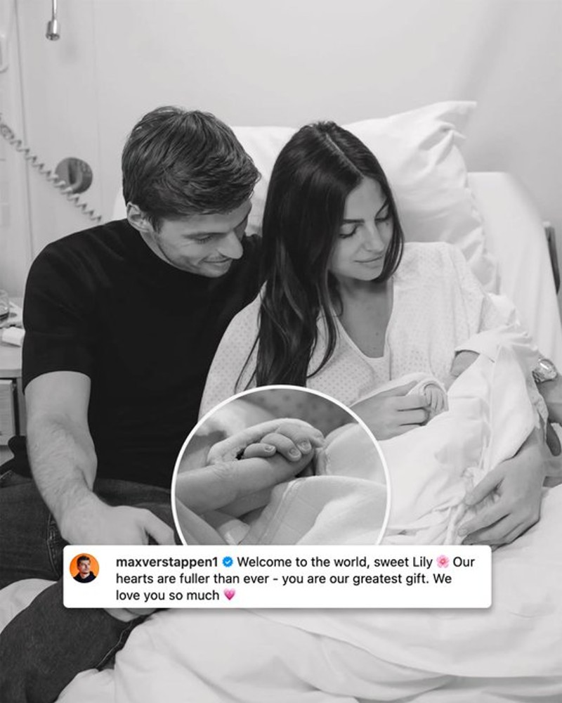 Max Verstappen, Kelly Piquet and Baby Lily