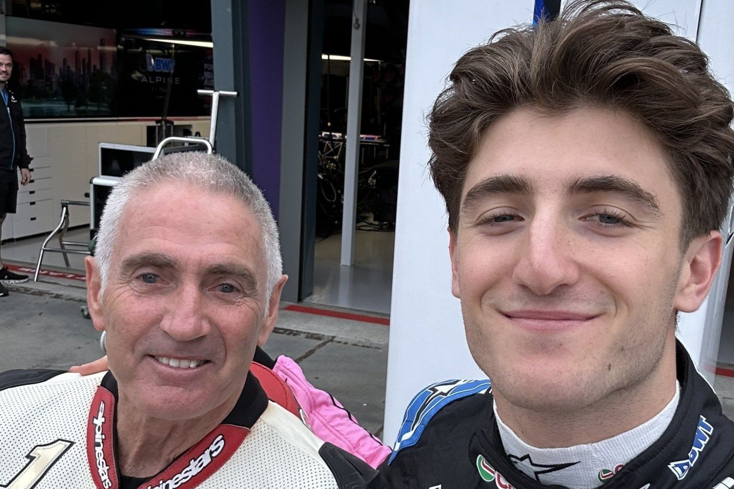 Mick Doohan and son Jack Doohan - photo supplied by Alpine F1 team