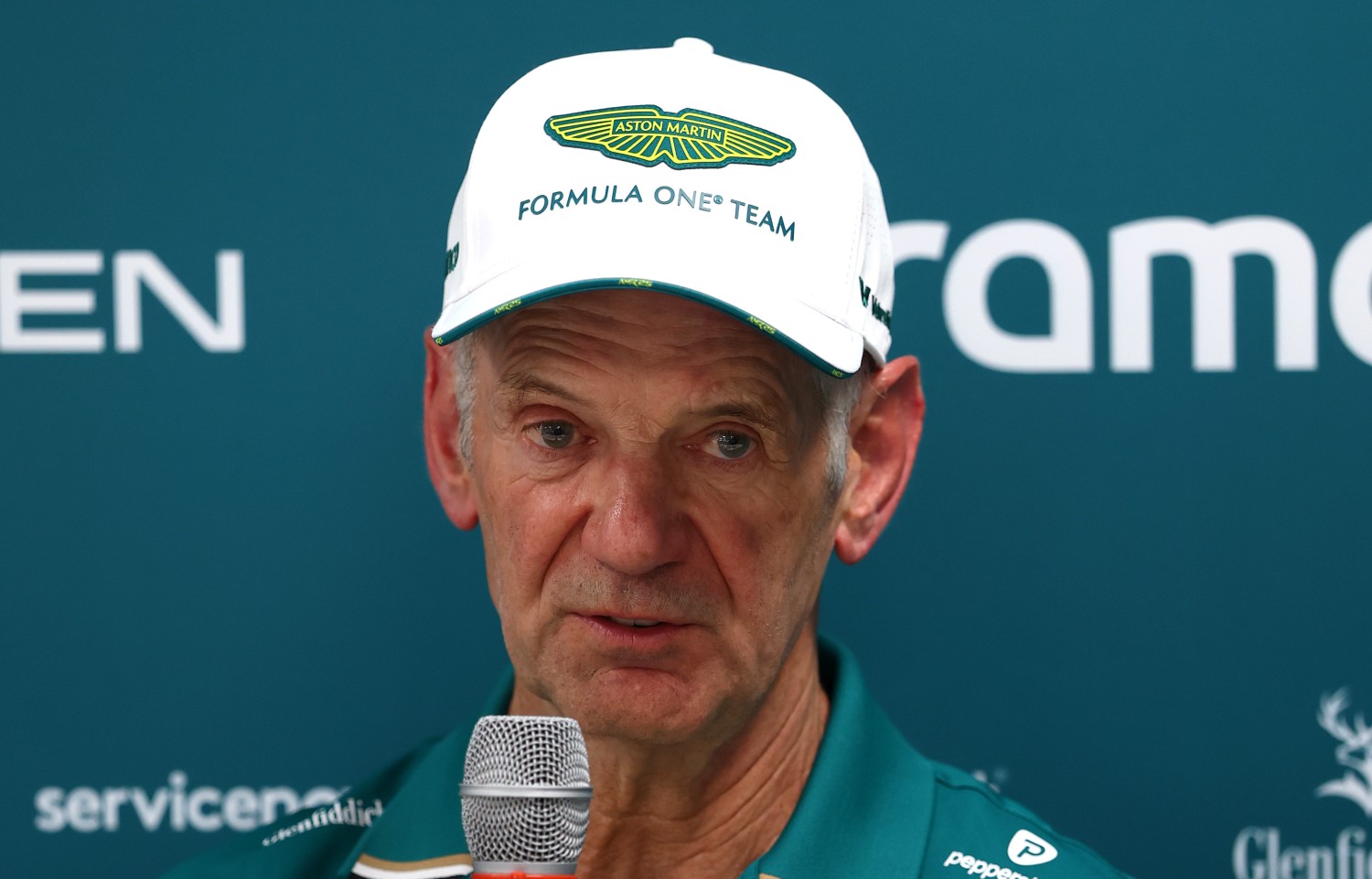 F1 Grand Prix of Monaco - Previews Sport, Motorsport, Formula One Racing MONTE-CARLO, MONACO - MAY 22: Adrian Newey, Chief Technical Officer of Aston Martin F1 is interviewed during previews ahead of the F1 Grand Prix of Monaco at Circuit de Monaco on May 22, 2025 in Monte-Carlo, Monaco. (Photo by Zak Mauger/LAT Images)
