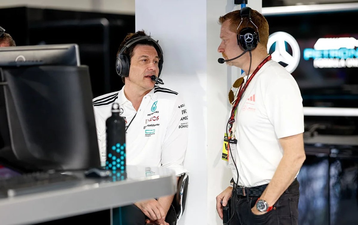 George Kurtz (R) pictured with Toto Wolff, becomes minority co-owner of Mercedes-AMG PETRONAS F1 Team. Photo supplied by Mercedes F1 team