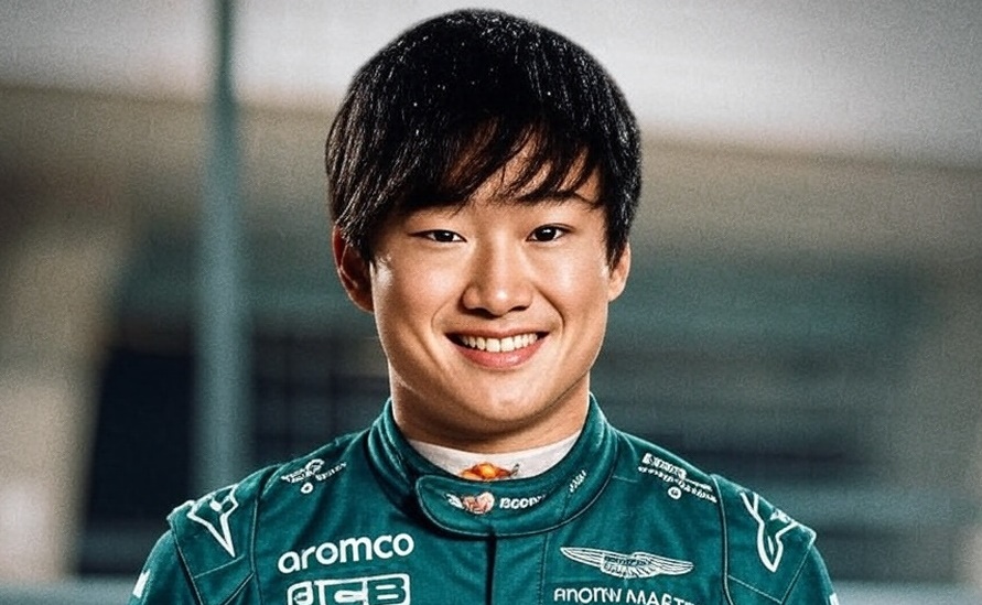 Yuki Tsunoda in Aston Martin Outfit