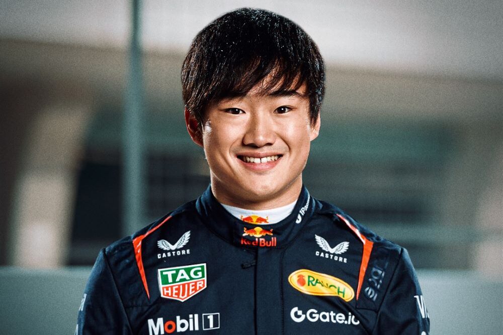 Yuki Tsunoda in Red Bull Driver's Suit. Image courtesy of Red Bull