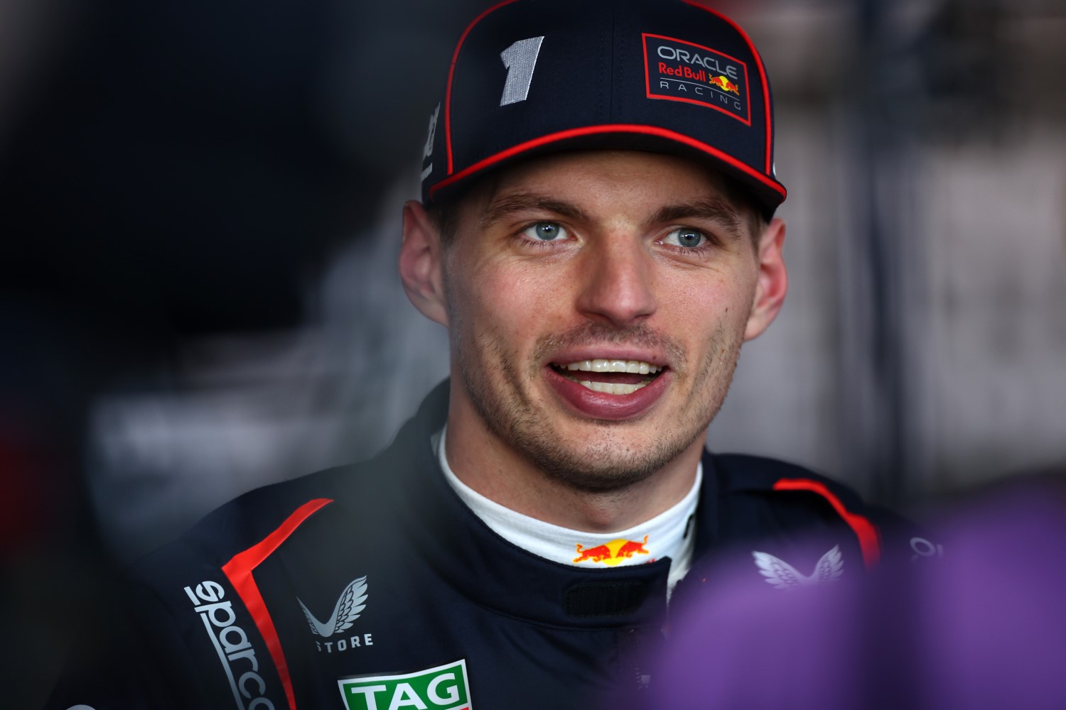 Second placed qualifier Max Verstappen of the Netherlands and Oracle Red Bull Racing is interviewed during qualifying ahead of the F1 Grand Prix of Emilia-Romagna at Autodromo Internazionale Enzo e Dino Ferrari on May 17, 2025 in Imola, Italy. (Photo by Peter Fox/LAT Images) // Getty Images / Red Bull Content Pool //