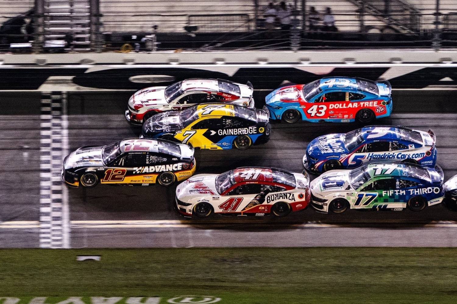2025 Coke Zero 400 photo finish showing Ryan Blaney winning